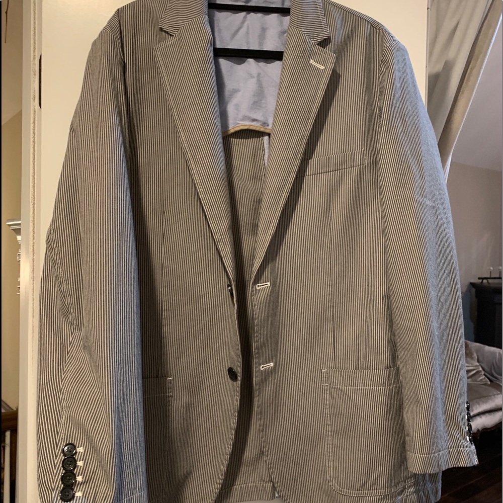 Mens club room large blazer pinstripe